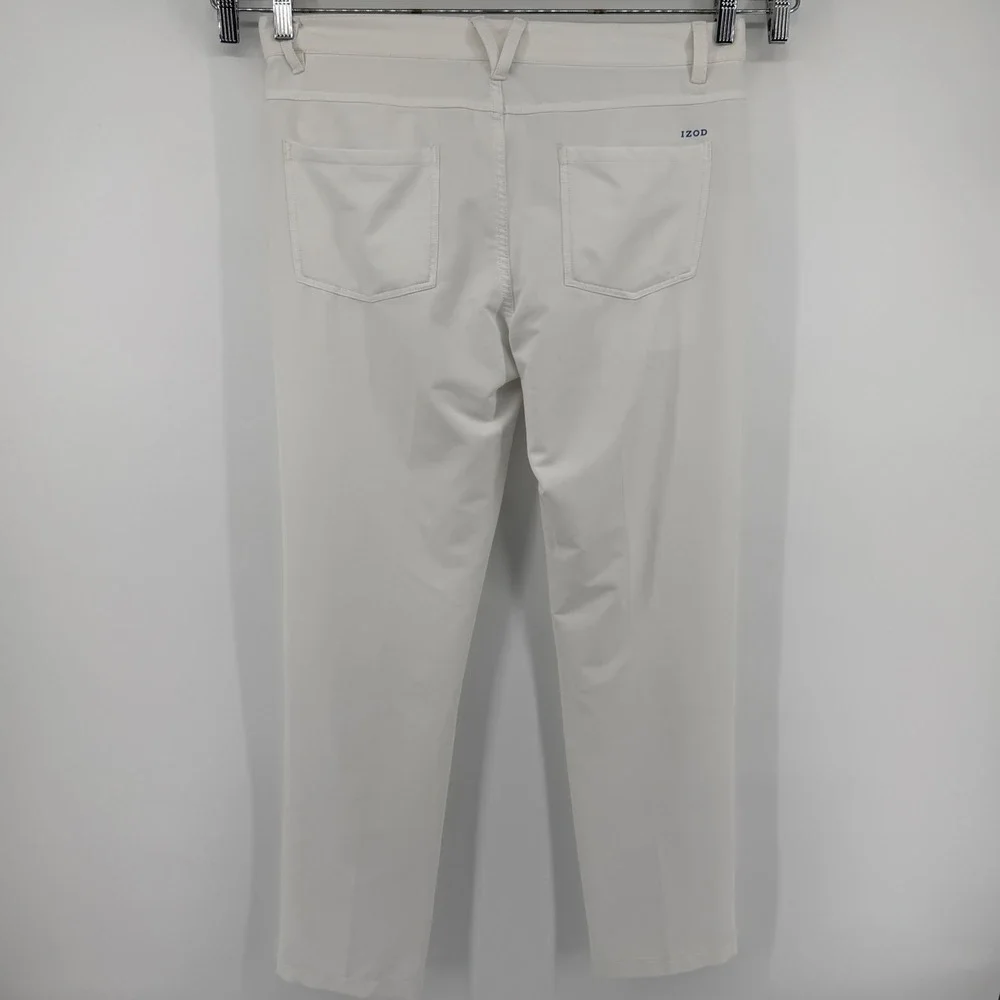 IZOD Golf Pants Mens 34x32 White Z-Series Performance‎ Stretch 5-Pocket Straight